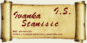 Ivanka Stanišić vizit kartica